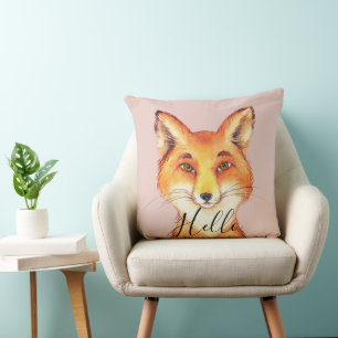 Coussin Blush Hello Fox