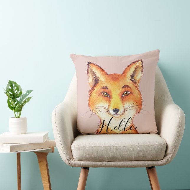 Coussin Blush Hello Fox (Chaise)