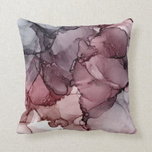 Coussin Blush, Mauve, Abstrait gris de Payne