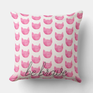 Coussin Blush Pink Ombre Chat Soyez Courageux