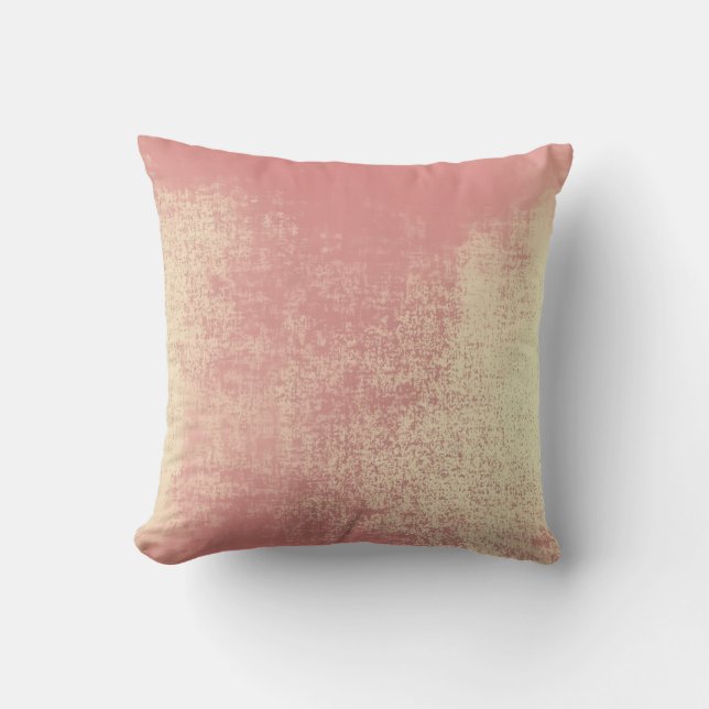 Coussin Blush Rose Gold Coral Ombre Abstrait Minimal Paste (Recto)