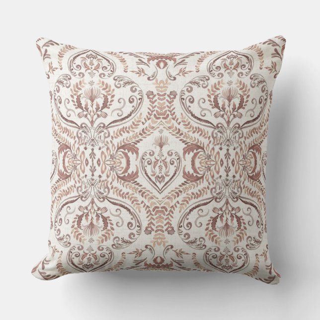 Coussin Blush Royale Damassé (Recto)