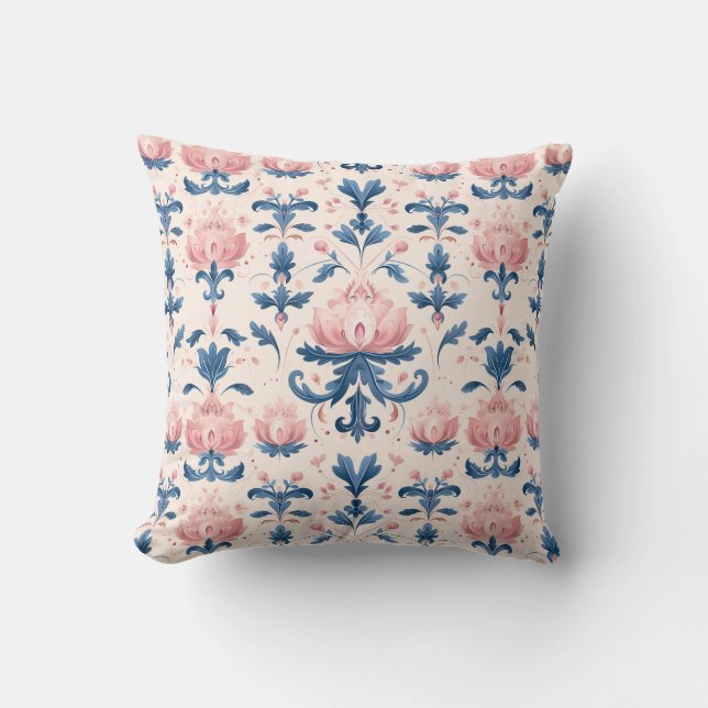 Coussin Blush & Sapphire Lotus Elegance Princesscore (Recto)