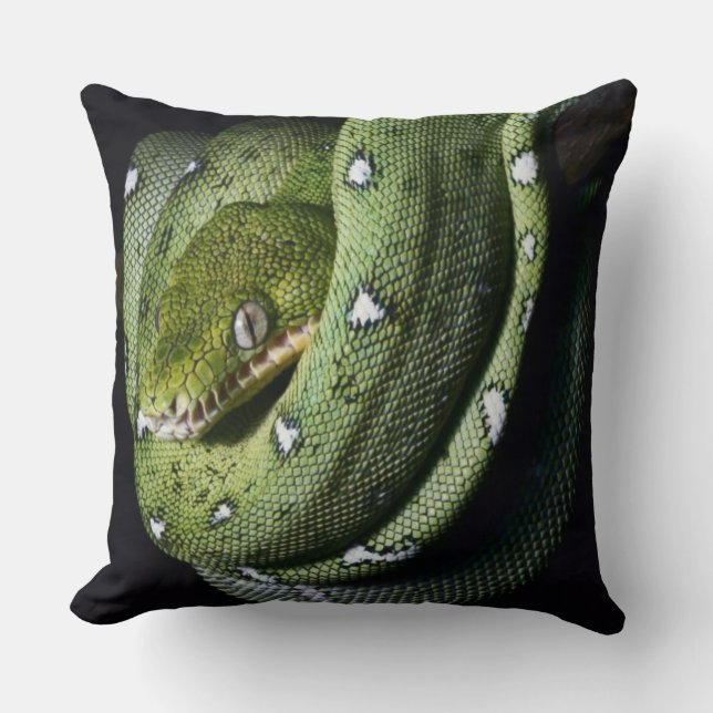 Coussin Boa vert de serpent vert d'arbre en Bolivie (Recto)
