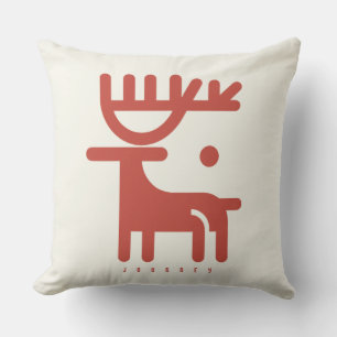 Coussin BOAZ Minimaliste Renne Nordique