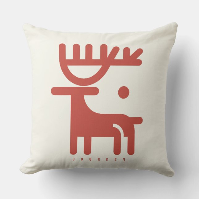 Coussin BOAZ Minimaliste Renne Nordique  (Recto)