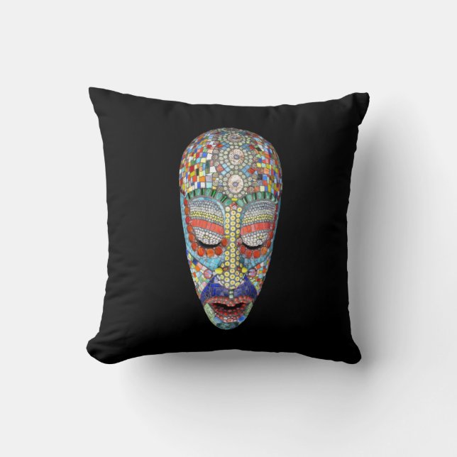 Coussin Bob, pourquoi le long visage ? Masque mosaïque (Recto)