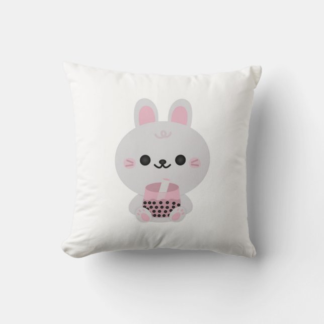 Coussin Boba Bunny rose (Recto)