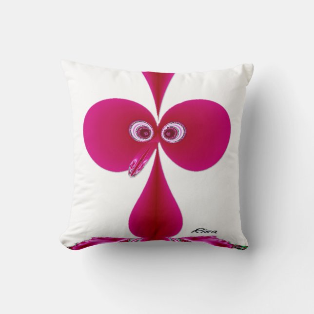 Coussin Boby Bird Rose (Recto)