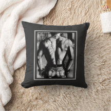 Bodybuilder noir et blanc Sexy Retour