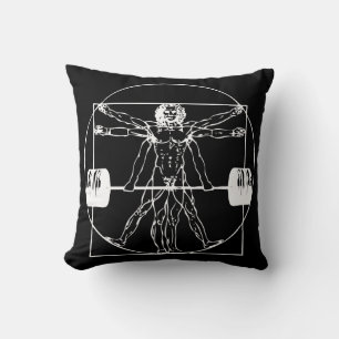 Coussin Bodybuilding - Vitruvian Barbell Man