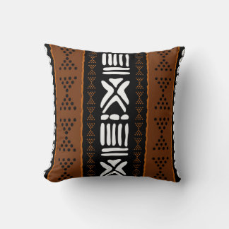 Coussin Bogolan en tissu de boue d'Afrique