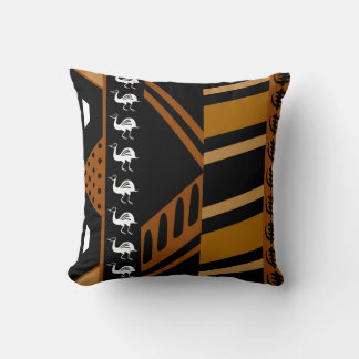 Coussin Bogolan en tissu de boue d'Afrique