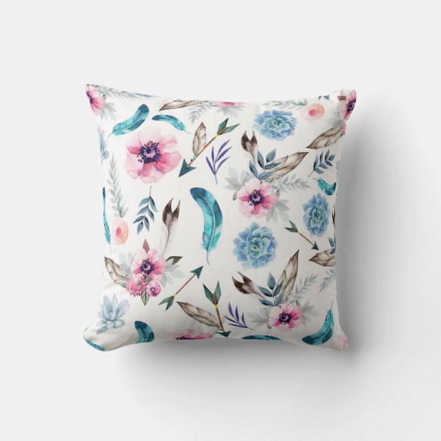 Coussin Bohème Chic Floral Bohème Fille (Recto)