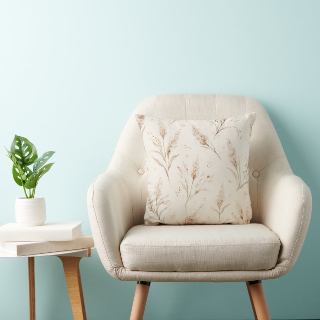 Coussin Bohème crème des années soixante Boho  (Chaise)