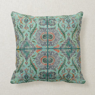 Coussin Bohême Jungle Decor BOHO Arabesque Tile Motif