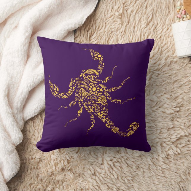 Coussin Bohème Stylisé Scorpion Design (Couverture)