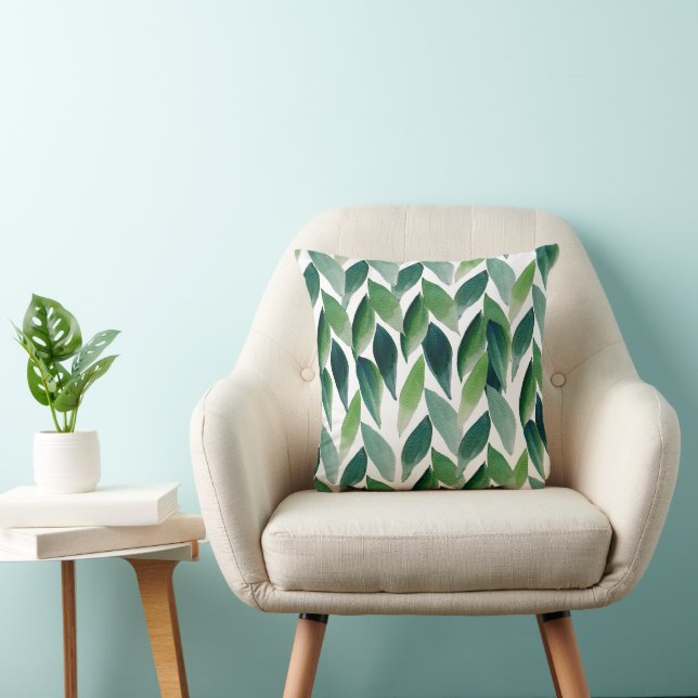 Coussin Bohème verte moderne de la nature (Chaise)