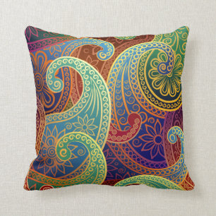 Coussin Bohemian Paisley Motif intemporel