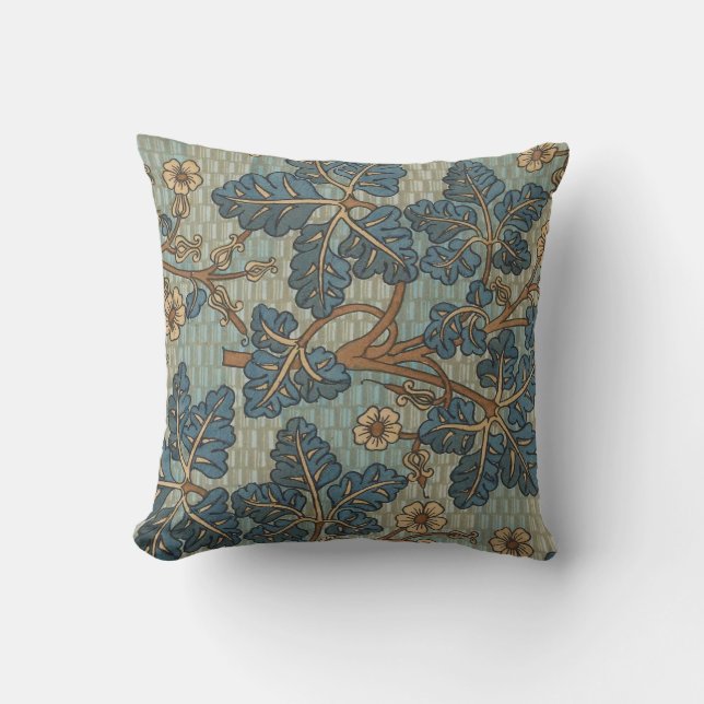 Coussin Boho, art Nouveau floral, carreau de coton (Recto)