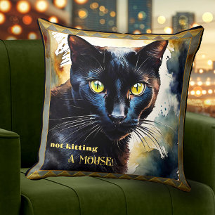 Coussin Boho Artiste Funny Chat Animal Art
