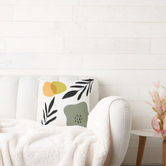 Coussin Boho botanique art Abstrait