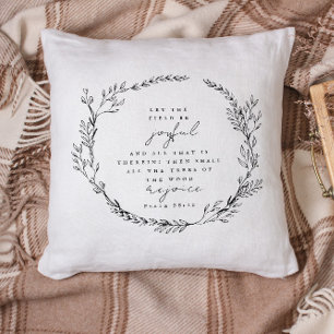 Coussin Boho Christian Bible Verse Fleur sauvage