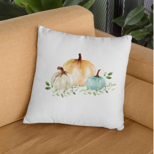 Coussin Boho Citrouille Automne Aquarelle Automne