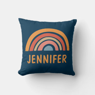 Coussin Boho coloré design arc-en-ciel