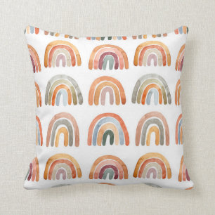 Coussin Boho coloré Rainbows Aquarelle Jeter l'oreiller