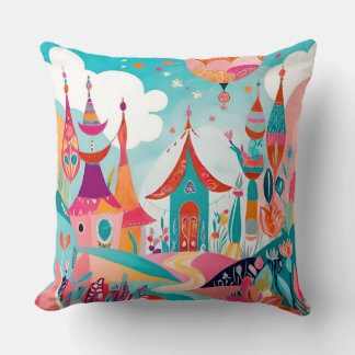 Coussin "Boho Dreamscape : Abstrait Illustration Cushion"