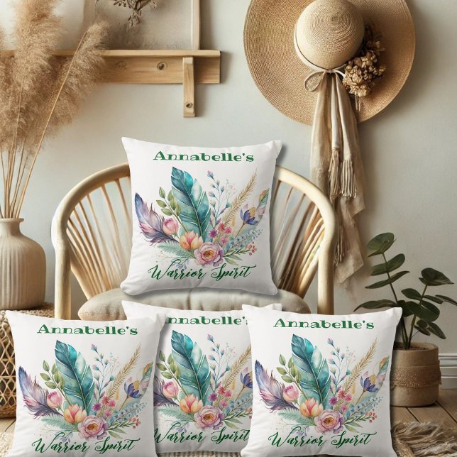 Coussin Boho Feather Aura Jetez l'oreiller (Créateur téléchargé)