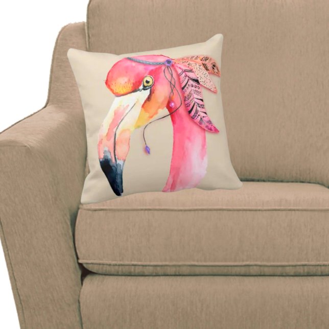 Coussin Boho Fiona Flamant rose Jeu d'oreiller (Créateur téléchargé)
