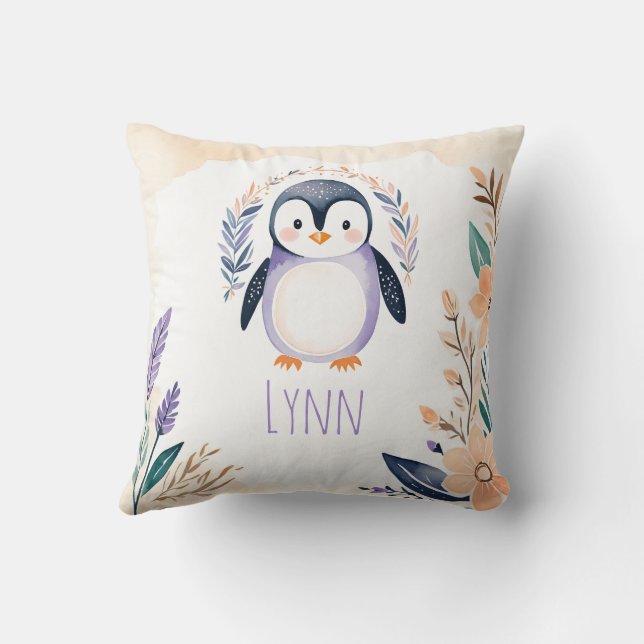 Coussin Boho Floral Boho pour bébé personnalisé - (Verso)