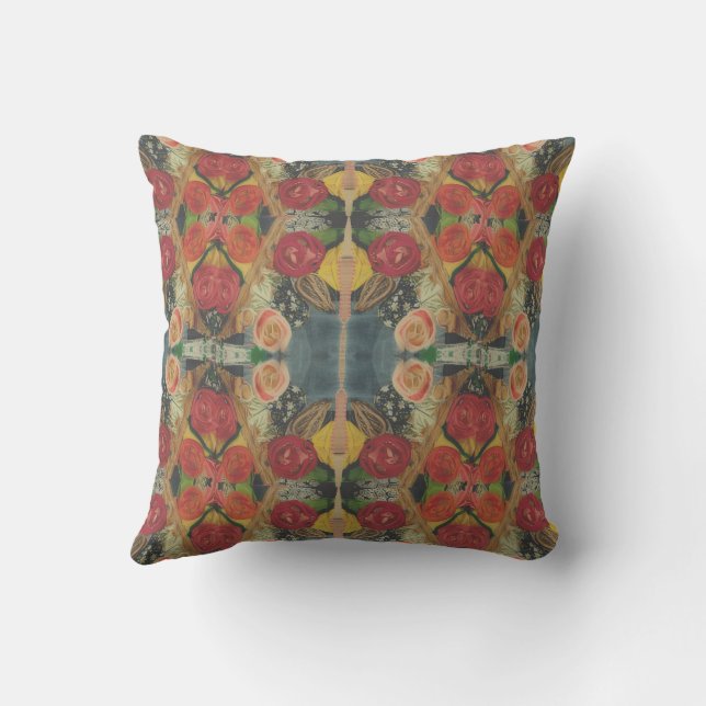 Coussin Boho flower designed pillow (Verso)
