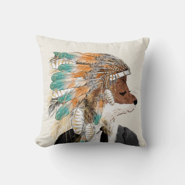 Coussin Boho Fox Groom (Recto)