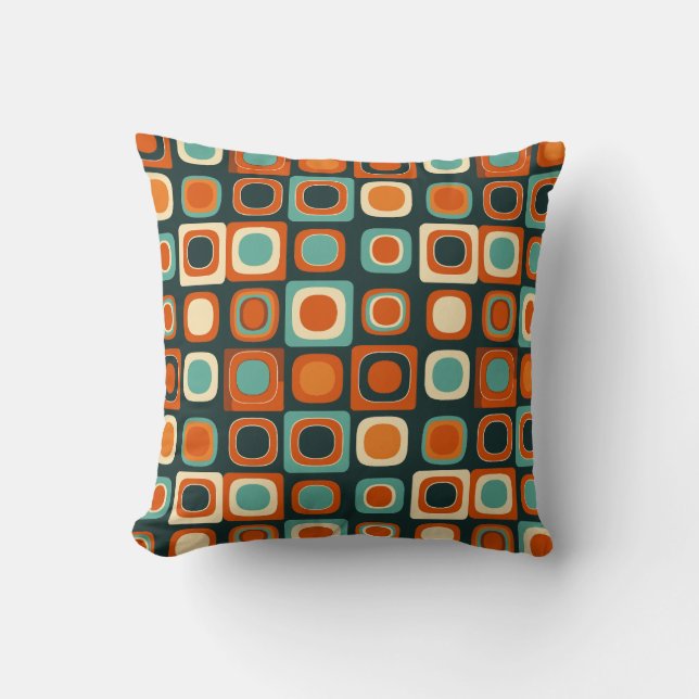 Coussin Boho géométrique super Rétro Bohème coloré (Recto)