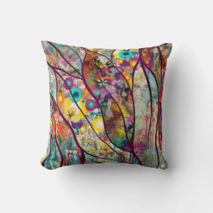 Coussin Boho Kaleidoscope - Art floral inspiré par la natu