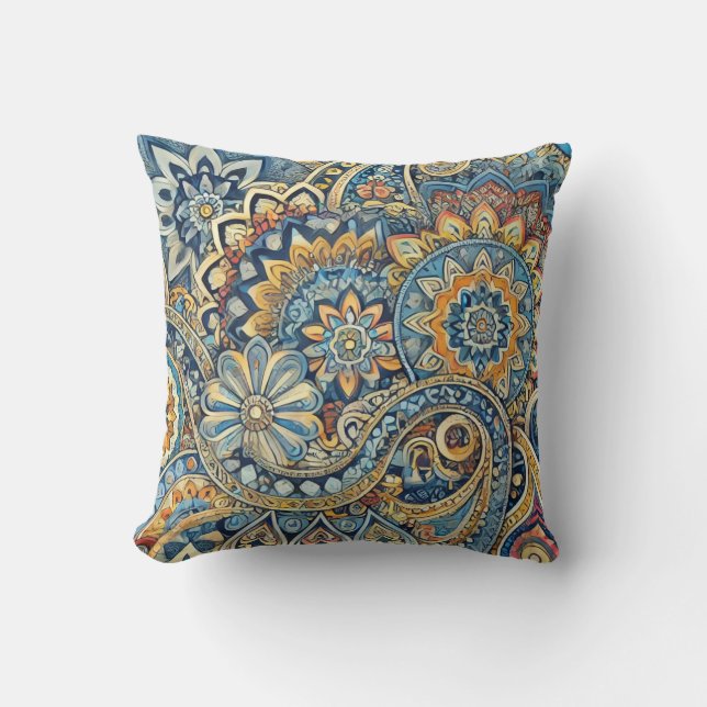 Coussin Boho Luxe Paisley Rêve (Recto)