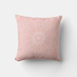 Coussin Boho Mandala Girl Blush Rose