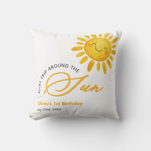 Coussin Boho Mignon Premier Voyage Autour du Soleil 1er An