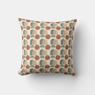 Coussin Boho Moderne du Milieu du XXe Siècle Terracotta &