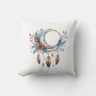Coussin Boho Moon Throw Pillow
