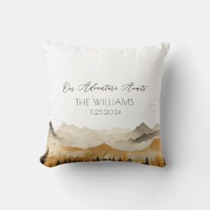 Coussin Boho Mountain Mariage Couple
