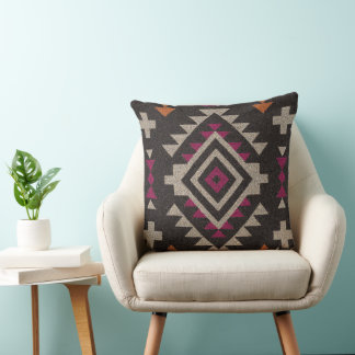Coussin Boho Navajo Tribal Throw Pillow