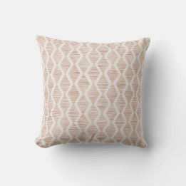 Coussin Boho Orange Brûlé Diamant Géométrique
