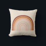 Coussin Boho Rainbow Beige Terracotta<br><div class="desc">Arc-en-ciel - Arcs Abstraits - Beige neutre / Terracotta.</div>