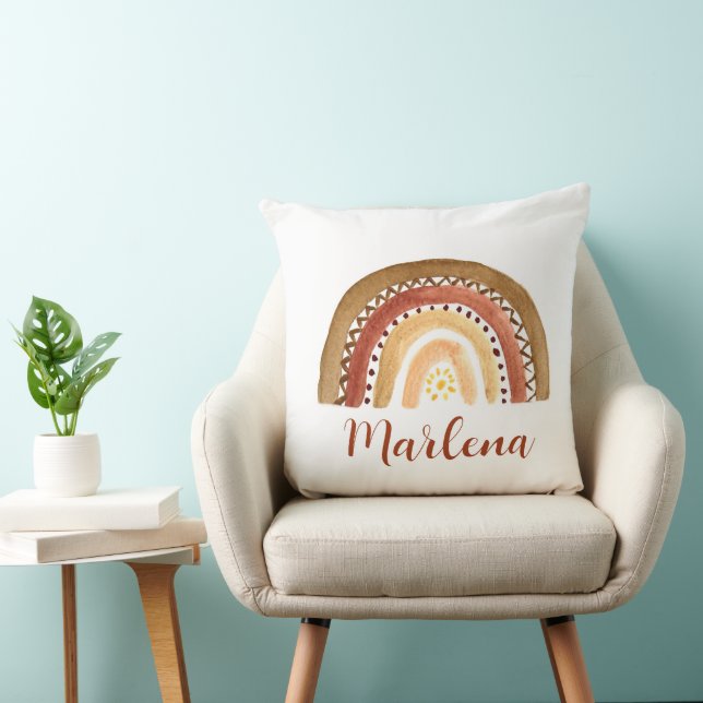 Coussin Boho Rainbow Bohemian Baby Nursery Neutral Sun (Chaise)