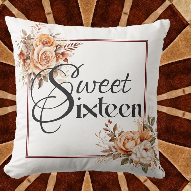 Coussin Boho Rose Sweet 16 (Créateur téléchargé)