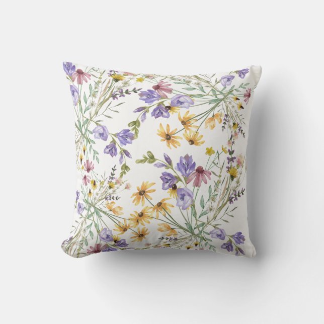 Coussin Boho Wildflower (Recto)